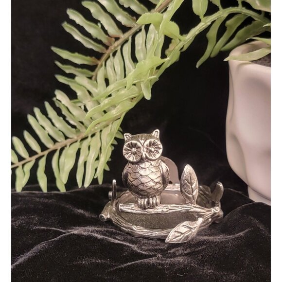 Vintage Bath and Body Works Metal Owl Candleholder - Picture 1 of 13
